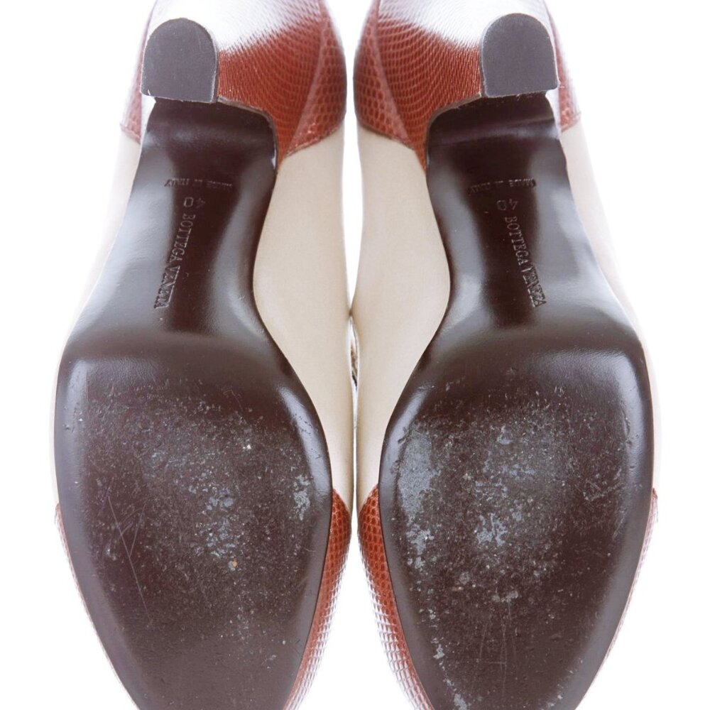 Bottega Veneta Satin/Python Embossed Leather Mary… - image 5